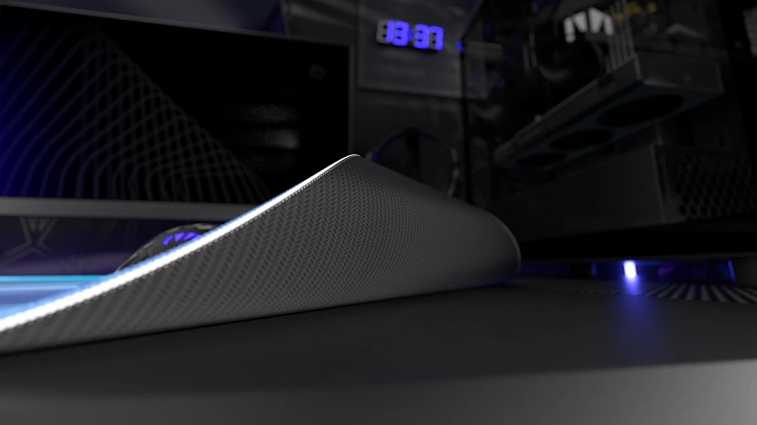 Mauspad Endorfy Crystal Blue XL, material, për lojtarë, ngjyrë blu