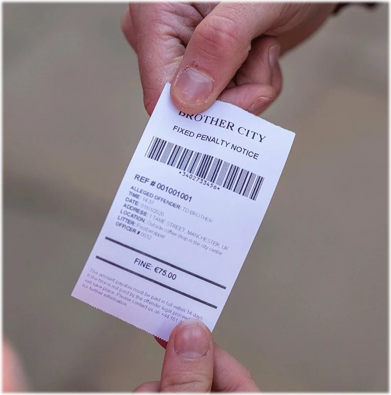 Letër termale Brother BDE-1J000057-030, 57mm x 6.6m, e bardhë, set 48 copë