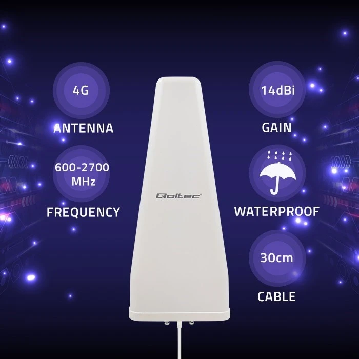 Antena Qoltec 57043 4G LTE DUAL, Bakër