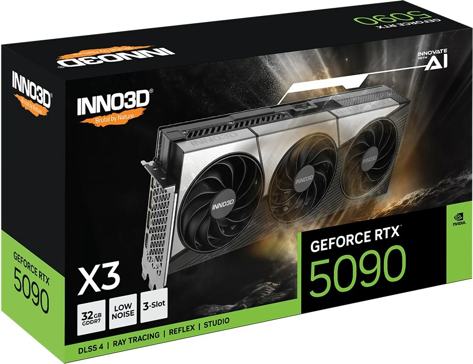 Kartë grafike INNO3D GeForce RTX 5090 X3, 32 GB GDDR7, e zezë