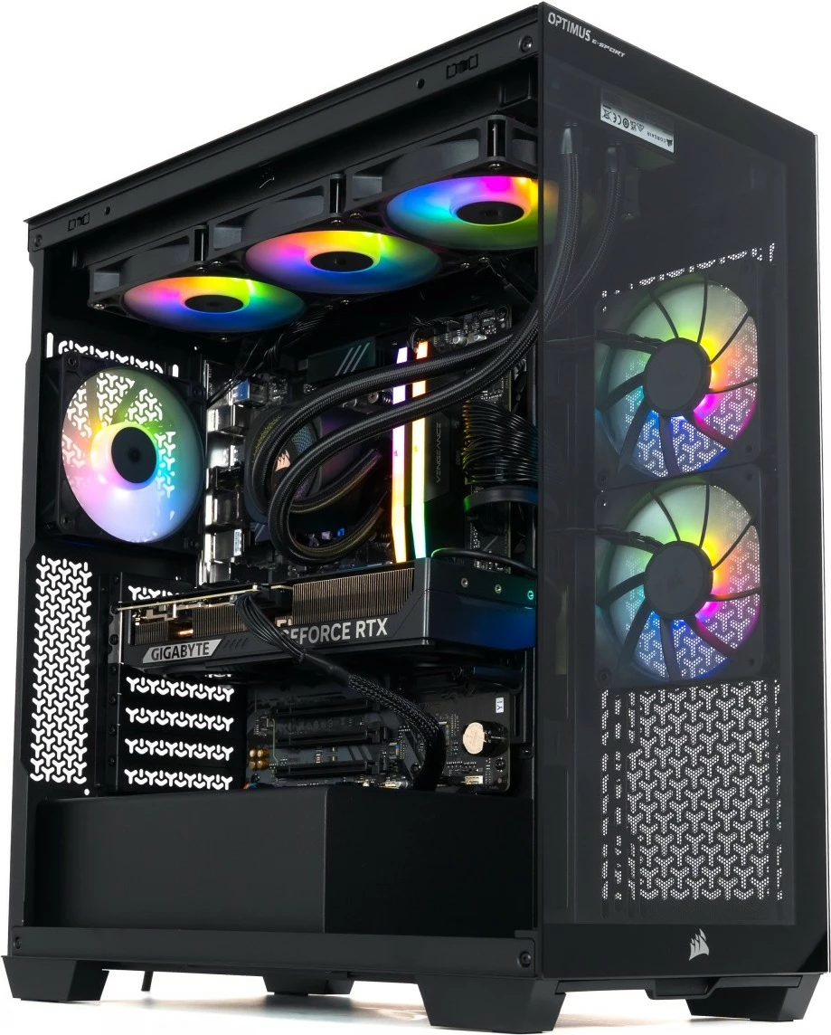 Kompjuter gaming, OPTIMUS, E-Sport GB550T-CR11, Ryzen 7 5800X, 16GB RAM, 1TB SSD, GeForce RTX 5070 12GB, Windows 11 Home, i zi