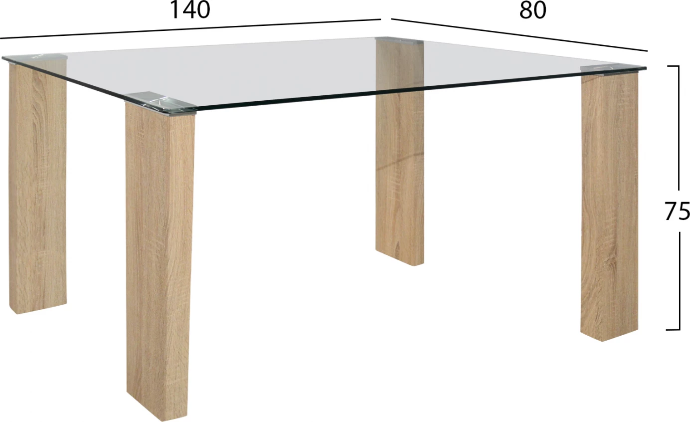 Set tavoline ngrënieje 5 pjesë me tavolinë Morgan 140x80x75 & Karrige Leah Jeshile Selvi FH11411