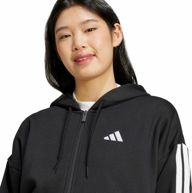 Duks me kapuç adidas për femra, i zi