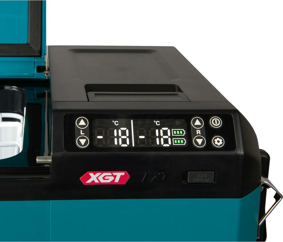 Kuti termike Makita CW004GZ 40V, portative, LED display, me rrota, zi/kaltër