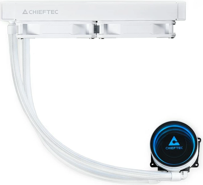 Kasë ftohëse uji Chieftec ICEBERG 240-RGB-W, 2x12 cm, RGB, e bardhë
