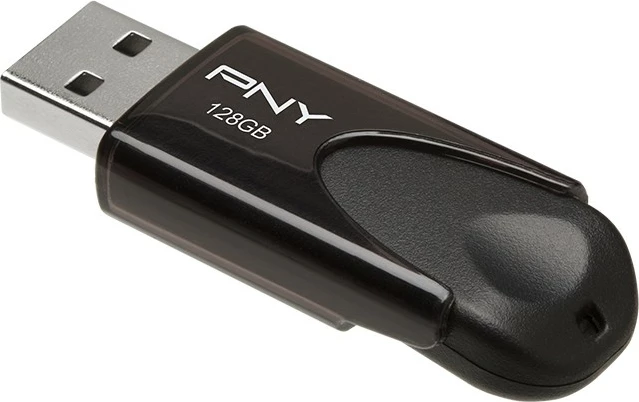 Pendrive PNY Attache 4, 128GB, USB 2.0, e zezë