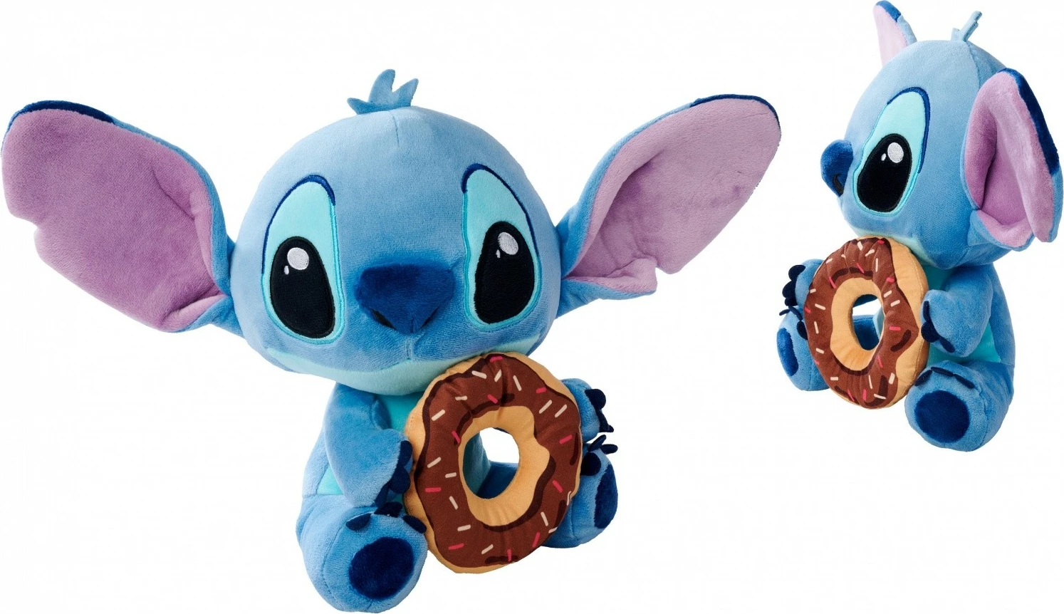 Lodër pelushi Disney Stitch me donut, Simba, 25 cm, shumëngjyrëshe