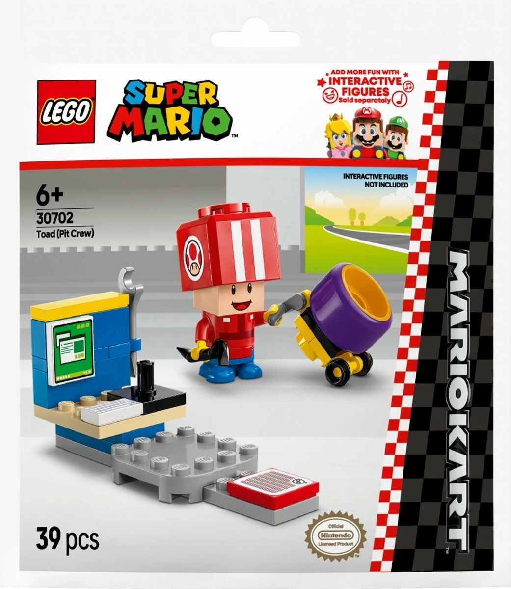 Set ndërtimi LEGO Super Mario 30702 Toad (Pit Crew), 39 pjesë