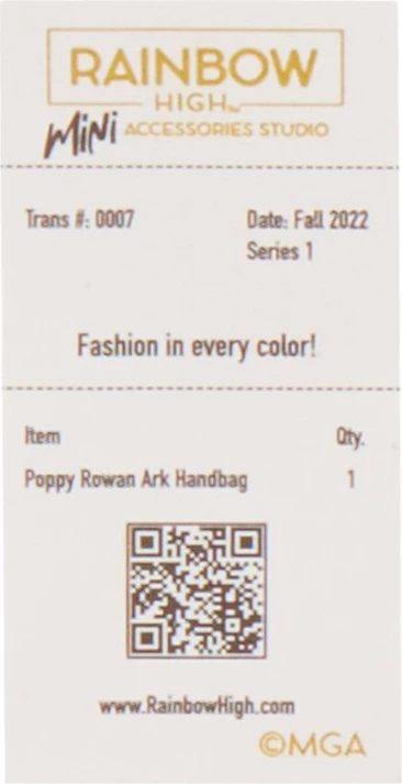 Set çanta aksesorësh Rainbow High Accessories Studio Series 1, për kukulla, Mix