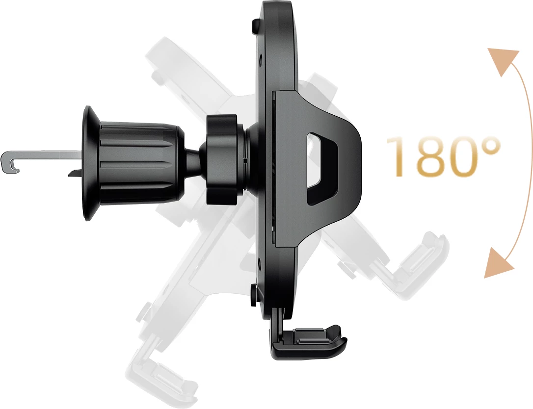 Mbajtës celulari Dudao F2+, për grilë ajri, kapje automatike, i zi