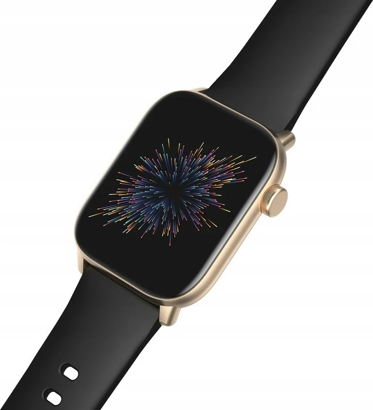 Smartwatch oromed ORO SMART FIT 6, ekran 1.69", matje rrahje zemre dhe oksigjen, IP68, i zi me kornizë të artë