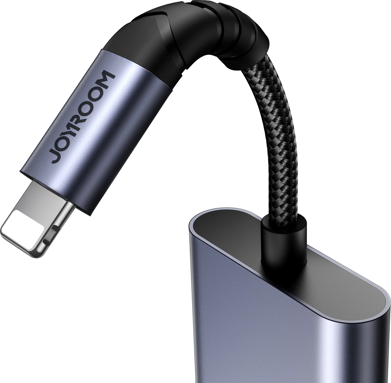 Adapter Lightning Joyroom SY-L02 2-në-1 me DAC, i zi