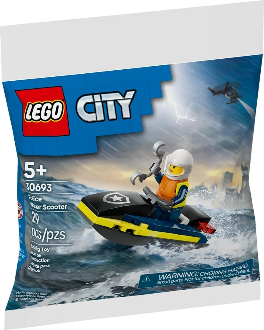 Set LEGO CITY Police Water Scooter 30693, 29 pjesë