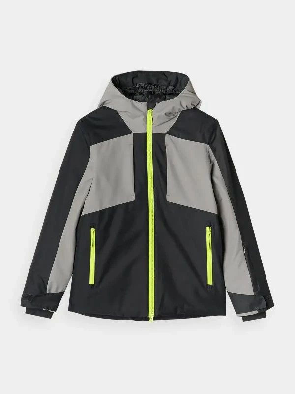 Jakne skijimi për fëmijë 4f, e zezë