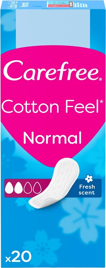 Peceta higjienike Carefree Cotton Feel Normal me aromë të freskët, 20 copë