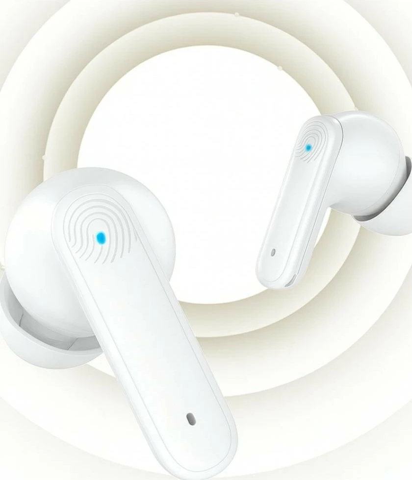 Kufje Bluetooth TWS, USAMS E05 (USA001684), Bluetooth 6.0, me kuti karikimi USB-C, të bardha