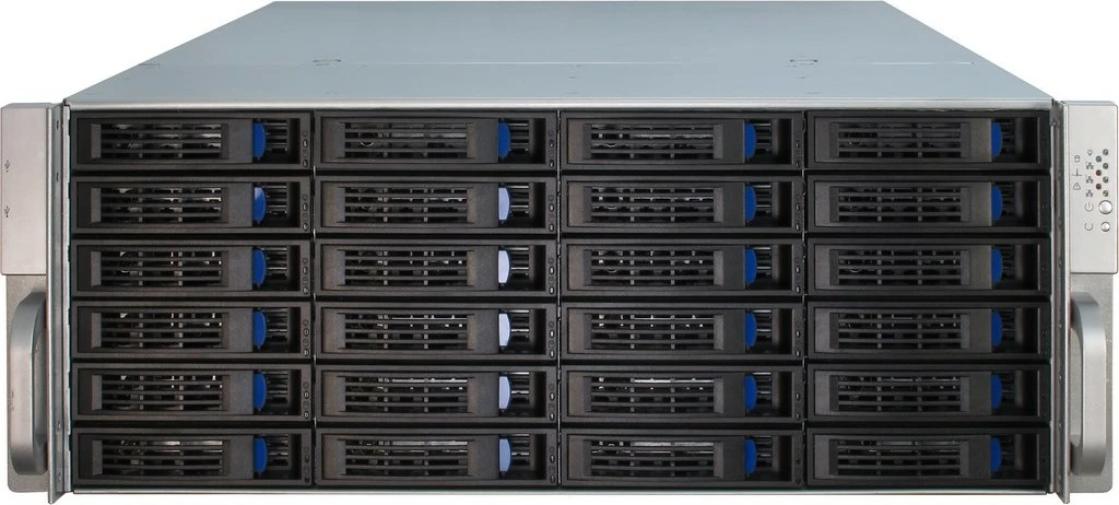 Kasë serveri Inter-Tech 4U-4424, rack 4U, ATX/EATX/EEB/Mini-ITX/uATX, metal, e zezë/argjendtë