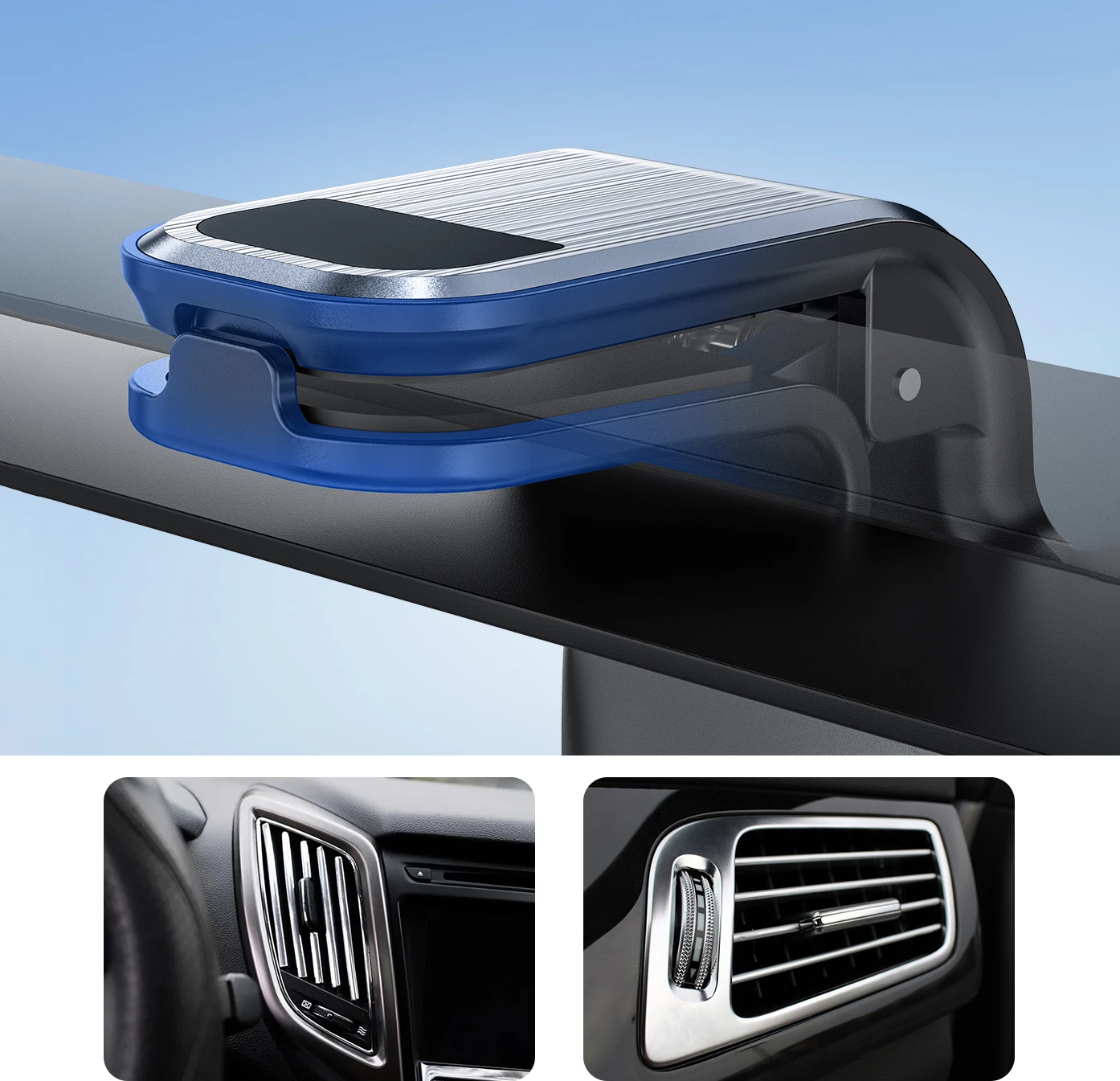 Mbështjellës magnetik për veturë Acefast D16, për grilë ventilimi, Gri