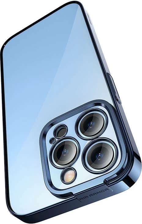 Mbështjellës Baseus Glitter për iPhone 14 Pro me xham të temperuar, kaltër