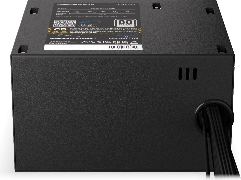 Kasë Endorfy Elementum E5, 550 W, e zezë