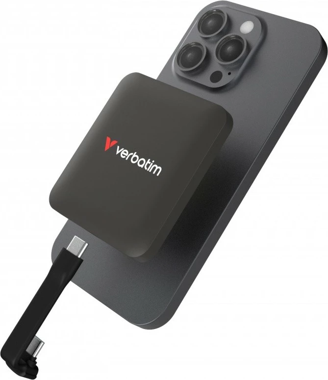 SSD i jashtëm, Verbatim, SnapBack DQVE32060PLG, 512GB, USB-C 3.2 Gen 2x2, lexim 1900MB/s shkrim 1800MB/s, magnetik MagSafe, Mocca, set me 2 kabllo USB-C dhe unazë magnetike