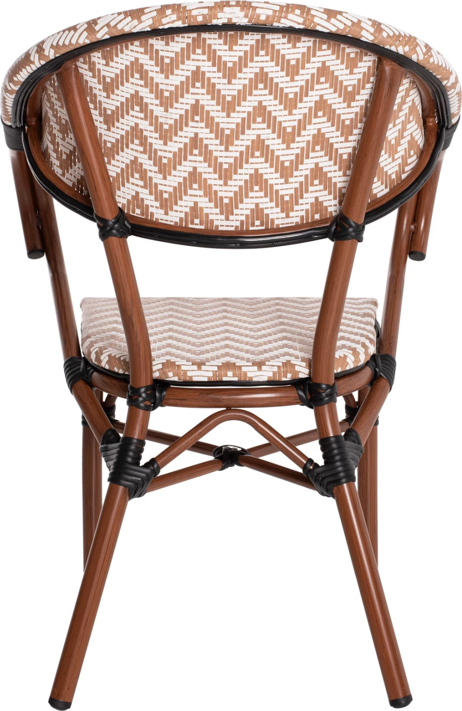 Karrige alumini FH5861.03 pamje bambu kafe-bardhë 56.5x56.5x82 cm