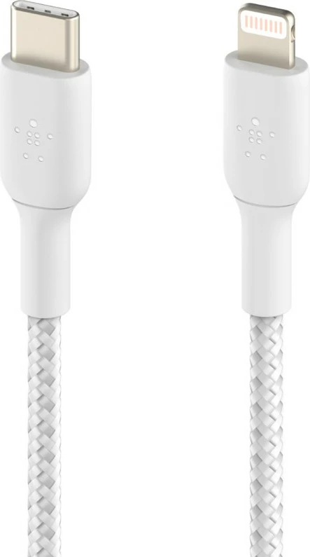 Kabëll Belkin CAA004BT1MWH, 1 m, Lightning, USB C, Bardhë