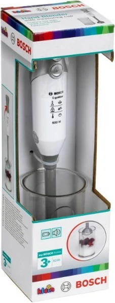 Lodër blender, Klein Bosch 9246, me enë matëse 250 ml, me bateri, 3+ vjeç, argjendtë/bardhë