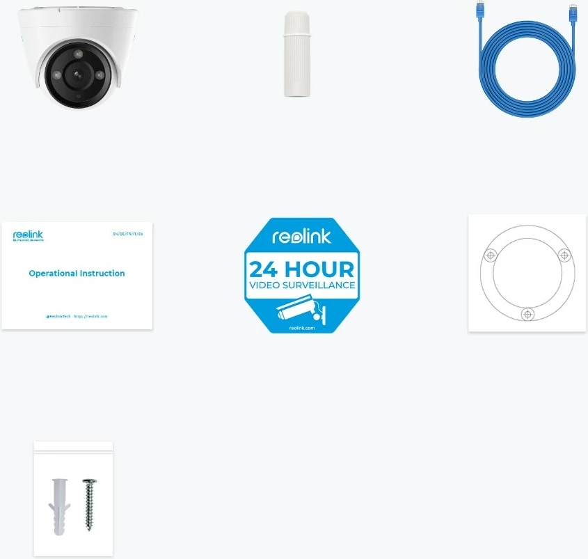 Kamerë sigurie Reolink P434, 4K, PoE, zmadhim optik 3X, detektim personi/automjeti/kafshe, vizion nate me ngjyra, e bardhë