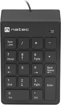 Tastierë numerike Natec Goby 2, me kabllo USB, Zezë