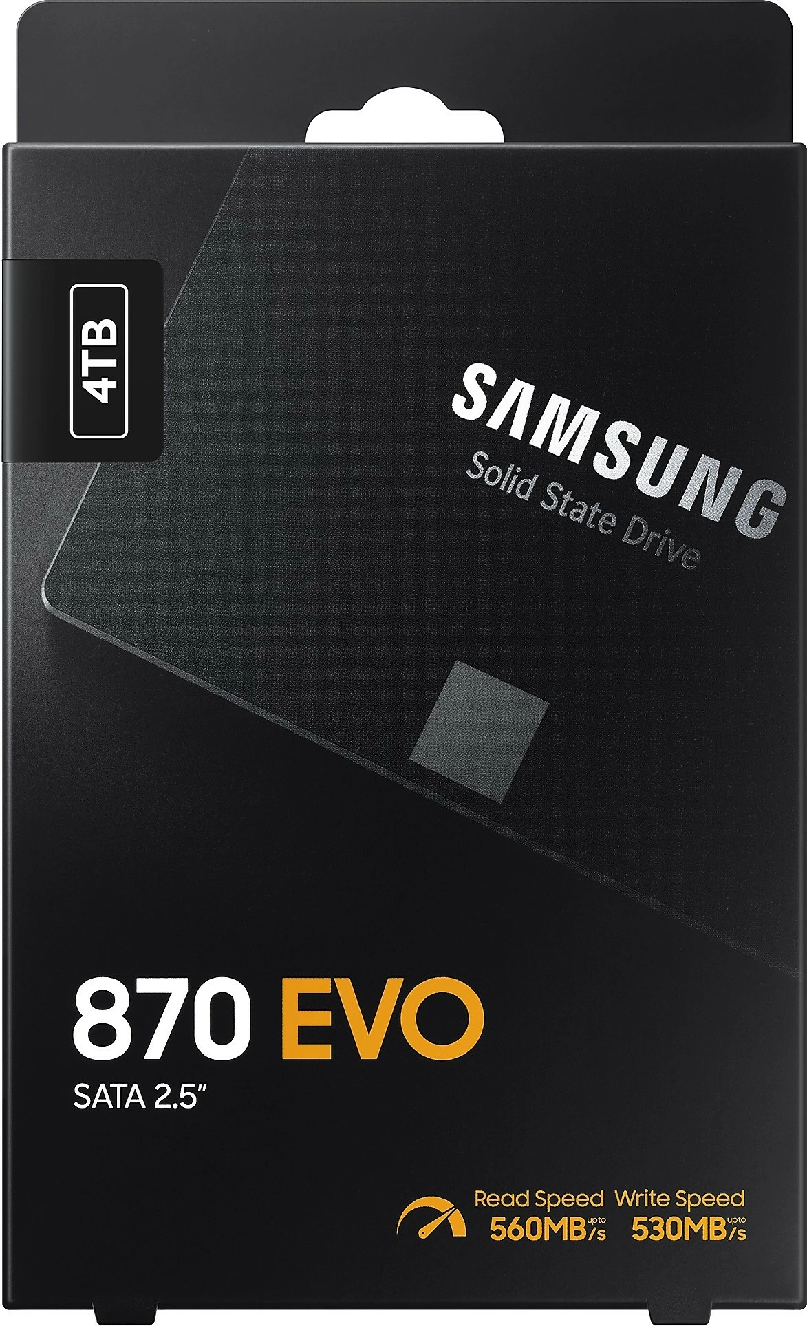SSD Samsung 870 EVO, 4 TB, 2.5", 560 MB/s, 6 Gbit/s, e zezë