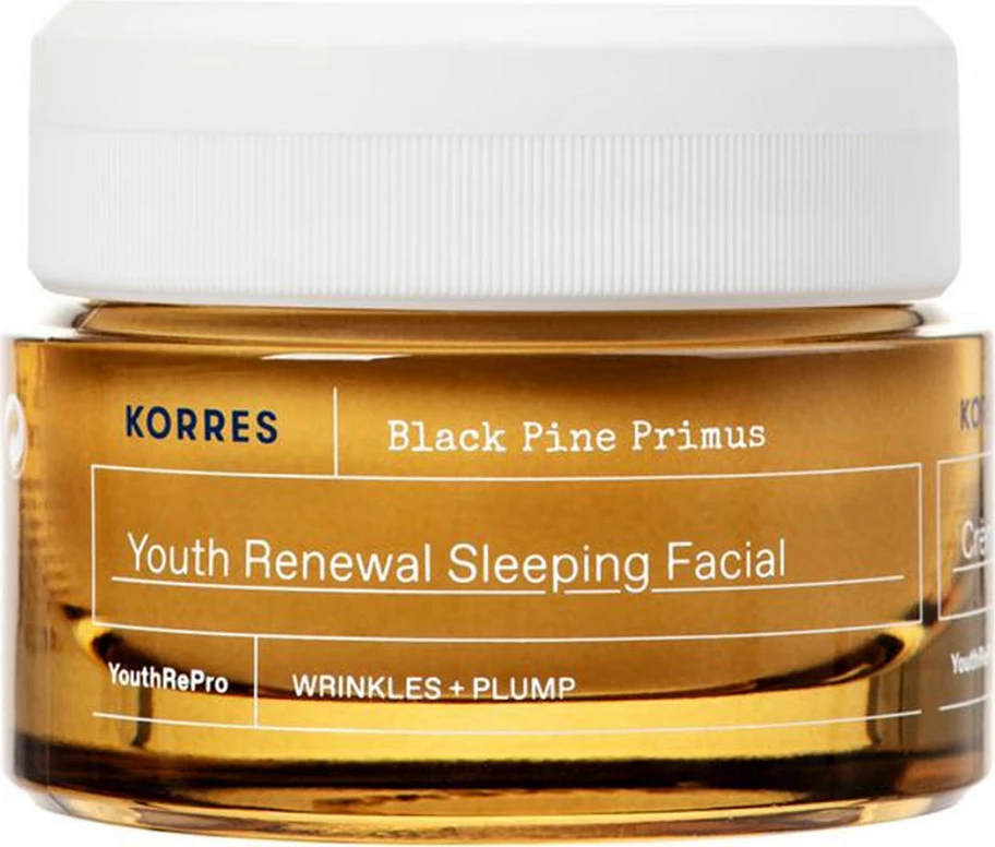 Krem nate anti-rrudha për femra Korres Black Pine Primus, 40ml
