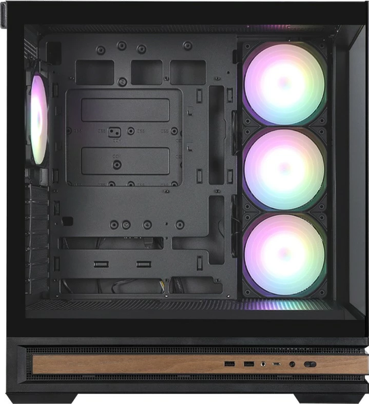 Kasë Zalman P40 NAMU ATX Midi Tower ARGB, panel qelq i temperuar, USB-C, 4x 120 mm ventilatorë, e zezë