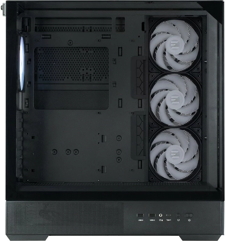 Kasë, Zalman, P40 Prism Plus, midi tower ATX, 4x 120mm ARGB, xham i temperuar 3-ana, USB-C, e zezë