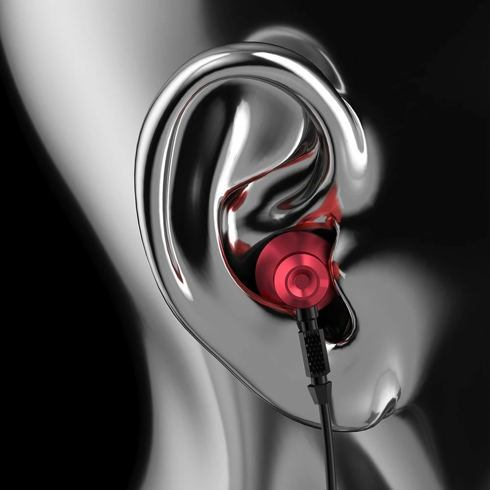 Kufje me tela Dudao X2C, in-ear, mini jack 3.5mm, Metal, Gri