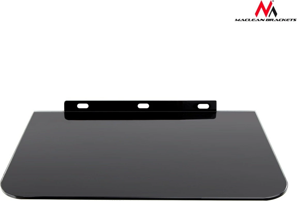 Raf muri për DVD Maclean MC-738, xham, 10kg, i zi