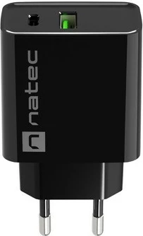 Karikues rrjeti Natec Ribera NUC-2062, 20W, 1x USB-A + 1x USB-C, Zi