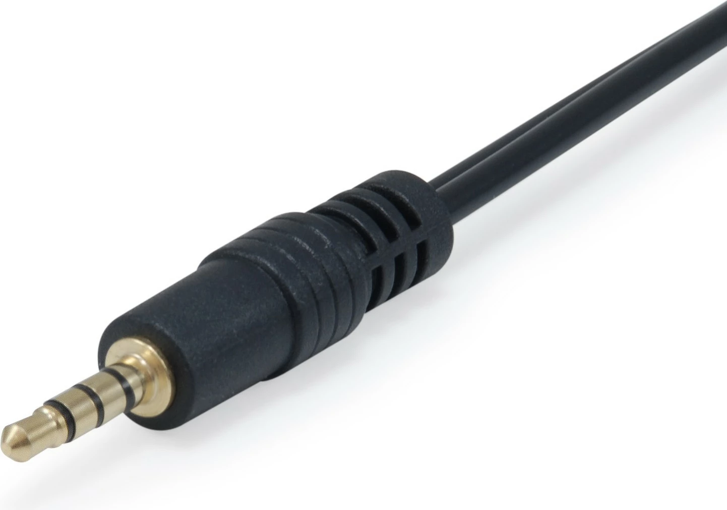 Kabllo audio ndarëse Equip 147943, 1.5m, 2x3.5mm femër në 3.5mm mashkull, e zezë