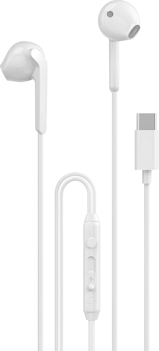 Kufje Dudao X3C me kabllo, USB-C, 1.2m, të bardha