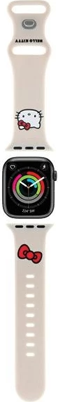 Rrip silikoni Hello Kitty për Apple Watch 38/40/41mm, bezhë