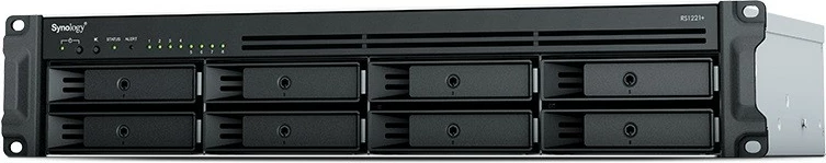 Server NAS Synology RS1221+, 8 vende për HDD, 4 GB RAM, Rack 2U, i zi