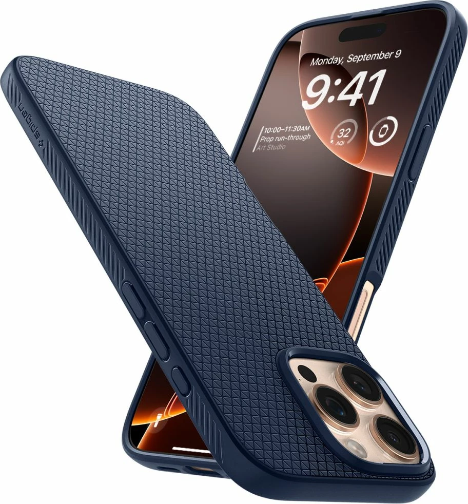 Mbështjellës Spigen Liquid Air për iPhone 16 Pro Max, Blu