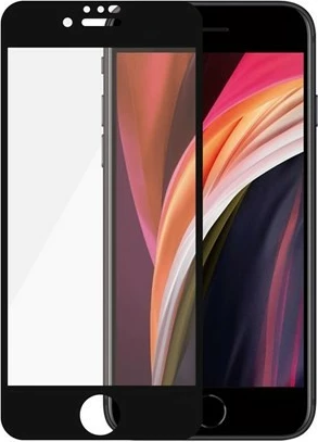 Xham mbrojtës PanzerGlass për iPhone SE/8/7/6/6s, E2E, antibakterial, i zi