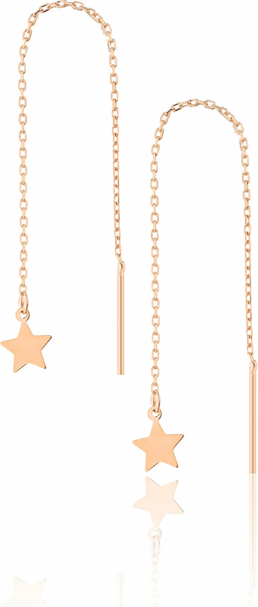 Vathë të hollë argjendi, ngjyrë rozë ari, Elika Silver, TFNY65011