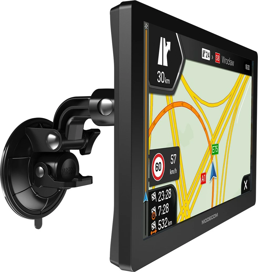 Navigacion GPS, MODECOM FREEWAY CX 9.0, 9", iGO Truck Europe me përditësim 1‑vjeçar, 8GB, 256MB RAM, microSD, USB‑C, Windows CE, bateri 2500 mAh