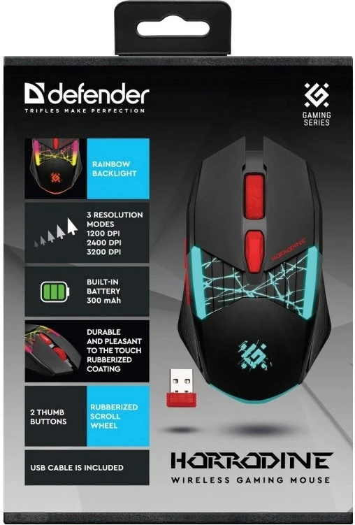 Maus Defender GM-126 TISA RF+BT Optik 1600dpi 6P, Zi