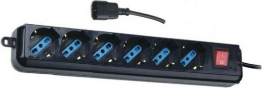 Kasë prizash Techly 300415, 6 dalje Schuko, 1.5m, e zezë