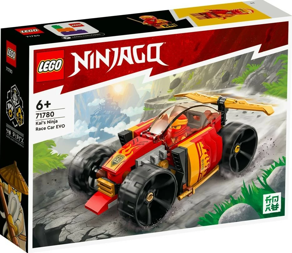 Set LEGO Ninjago Ninja Race Car Kai EVO 71780, 94 pjesë, për fëmijë, Kuqe
