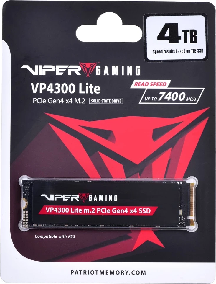 SSD Patriot Memory VP4300 Lite M.2 4 TB, PCI Express 4.0