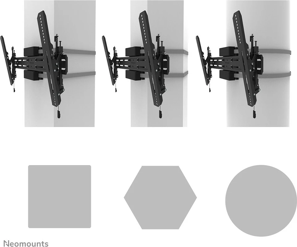 Mbajtës TV Neomounts WL35S-910BL16, për shtyllë, 40-75 inç, çelik, i zi